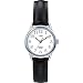 Timex Womens Basic Round Black Leather Strap Charcoal - Timex T20441