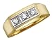 Men's Diamond Ring 1/4 Carat (ctw) in Yellow and White Gold