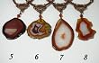 Large Natural Shaped Agate on Hand-knotted Brown Rope Necklace #5
