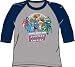 Search : Justice League COME JOIN Adult Gray/Navy Baseball T-shirt Tee Shirt