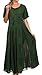 Sakkas Hailey Cap Sleeve Caftan Long Embroidered Stonewashed Dress