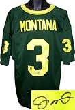 Joe Montana Autographed/Hand Signed Notre Dame Fighting Irish Green Custom Jersey- PSA/DNA Hologram