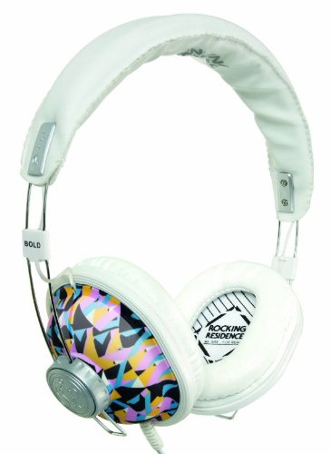ROCKING RESIDENCE BOLD Miami Over-Ear Headphone Retro look multi colour 40mm driver 3.5 /  Preisvergleich