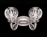 IMAGE OF Waterford 879-318-10-00 Silver Luna Lismore Crystal Up Lighting Wall Sconce from the Lismore Collect