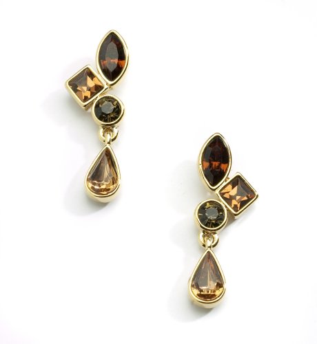 Faux Amber Teardrop Earrings