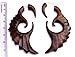Krishna Mart India a Pair of African Tribal Ebony Organic Wood Pixie Design for Women Girls Ethnic Surgical Stainless Steel Wooden Earrings Dangle Fashion Jewelry Hippie Boho Gypsy Coconut Loco Sew_1
