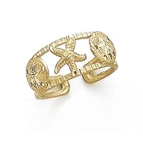 14k Seashore Toe Ring by 