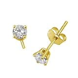 Search : 0.33 cttw 14K Yellow Gold Round Diamond Stud Earrings