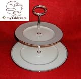 Noritake Aegean Mist #7983 Hostess Tray 2 Tier