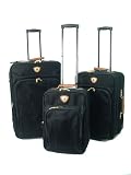 Landor & Hawa Suede Bal Harbour 3pc Rolling Luggage Set