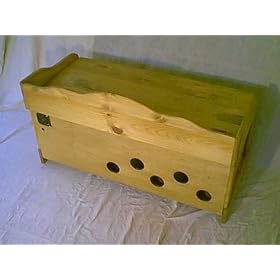 Four Pair Boot & Glove Dryer Inside Amish Pine Deacon Bench
