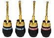 Monster Cable QL GFP-H QuickLock Gold Flex Pin Connectors (2 Pair)