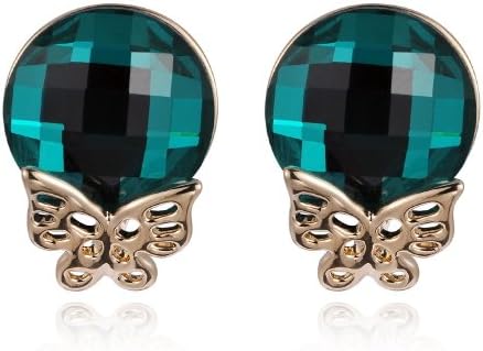 Poppular crystal earring Italina Rigant Elegant New Arrival Butterfly Stud Earrings 18K Rose Gold Plated With Swarovski Crystal Stellux One pair earrings BY Mary Jay