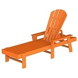 IMAGE OF Poly-wood Recycled Plastic Wood South Beach Adirondack Chaise Lounge