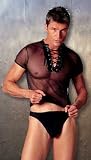Men's Patent and Mesh T-Shirt in Black Sizes: Small, Medium, Large or X-Large