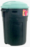RUBBERMAID INC 2894-87 EGRN 32GAL EVERGRN Trash Can (8 pack)