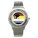 Stainless Steel Watch of Bear Gay Pride Flag Logo