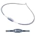 Phiten Titanium Necklace Sport: Color-Navy White Line, Size-Medium (22