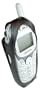 Technocel Open Face Leather Case - with Plastic front and belt clip For Kyocera KE413/KE413C KE414