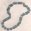 Sky Blue Recycled Ghana Glass Necklace