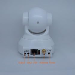 Wireless IP Camera with Pan & Tilt, Night Vision, 2 Way Audio, Apple Mac and Windows compatible. Color - White