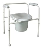 Duro-Med Deluxe Steel Commode, White