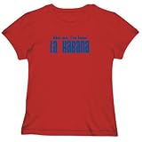 T-SHIRT WOMAN RED  KISS ME , I'M FROM LA HABANA  CUBA