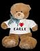 Search : Plush Brown Teddy Bear (Dean) with I Love Earle T-shirt