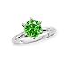 1.53 ct. Green - I2 Round Brilliant Cut Diamond Solitaire Ring