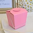Mini Asian Style Chinese Take Out Favor Box (12 Count)- Pink