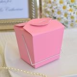 Mini Asian Style Chinese Take Out Favor Box (12 Count)- Pink