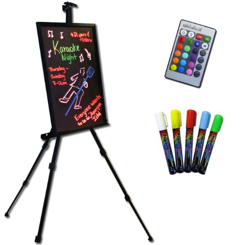 LED Writing Board with Remote Control and Easel, 15-3/8