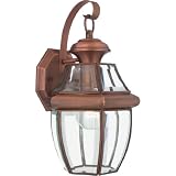 Quoizel NY8316AC Newbury Light Outdoor Wall Lantern, Aged Copper 41C1MsGJH9L. SL160 Kichler Lighting 49250AGZ LED Takil 10 1/2 Inch Light Outdoor LED Wall Lantern, Aged Bronze