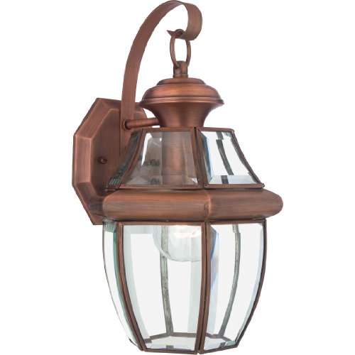 41C1MsGJH9L Quoizel NY8316AC Newbury Light Outdoor Wall Lantern, Aged Copper