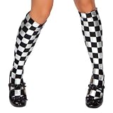 Womens Costume Outfit Accessory Checkered Stockings