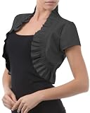 Ruffled Bolero Cotton Blazer Top Jacket