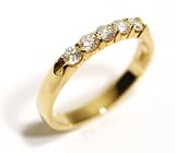 Diamonds Half Circle Bar Set Stacking or Wedding Band in 14k Yellow Gold Ring Size 6.25 (T.w 0.35)