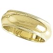 14Kt Yellow Gold Milgrain Wedding Band