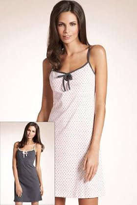 2 Pack Pure Cotton Bow Strappy Nightdresses