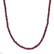 Necklace With 70.00ctw Genuine Rubies Made in 925 Sterling silver. Total item weight 15.0g Length 18in