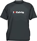 I Heart (Love) Calvin Men's Tee Shirt Medium-Black TANK TOP