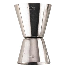 Pedrini Black & Satin Stainless Steel Double Jigger