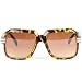 Run DMC Rapper Retro Gazelle Large Sunglasses Animal Print Brown