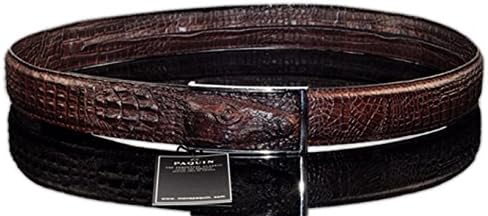 PAQUIN Men's Dressed Alligator Belt Leather Croco Buckle Star's Size 30"-42"