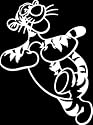 Disney Tigger White Auto - Truck Vinyl Decal Sticker