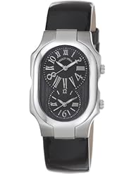 Philip Stein Womens 2-MB-LB Signature Black Patent leather Strap Watch