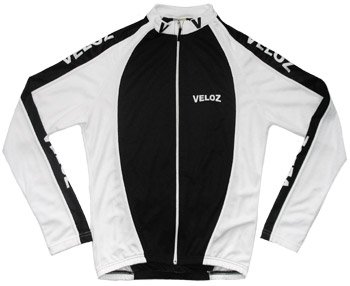 Veloz White and Black Cycling Jersey