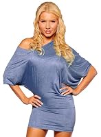 Off Shoulder Kimono Sleeve Club Party Tunic Mini Dress at Discount