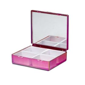 <b>Travel Pill Box with Mirror - Assorted Colors by Kimball & Young</b>