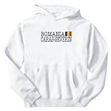 Sweatshirt White Elegant Flag  Caras-Severin  Romania City